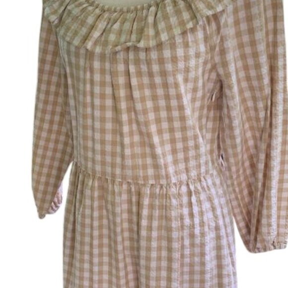 J.Crew Seersucker Ruffleneck Gingham Mini Dress NWT - Picture 6 of 6